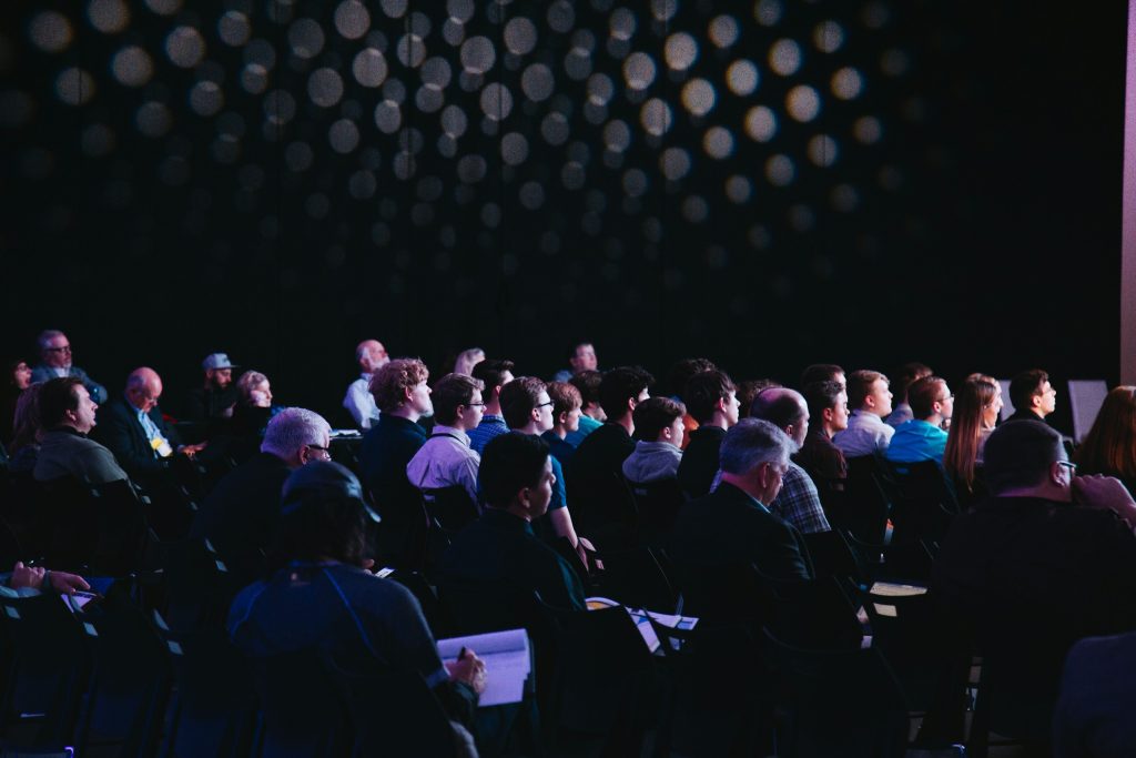 Audience attending a professionally staged international conference